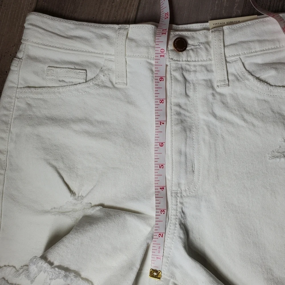 NWT Universal Thread Vintage Stretch Highest Rise Shortie Shorts Size 2R White